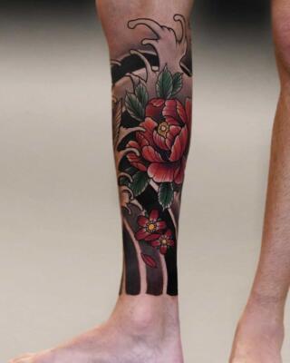 tattoo on the shin (2)