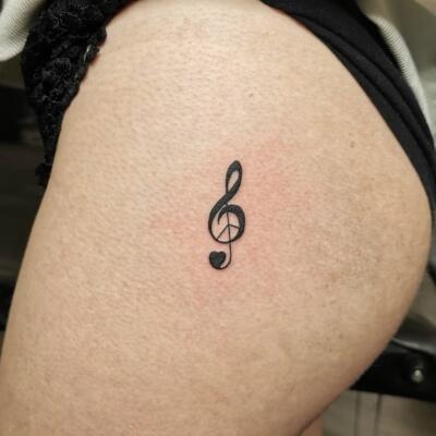 tattoo violin key 62