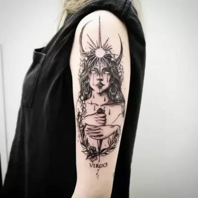 virgo zodiac sign tattoo (1)