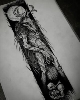 Black work tattoo style (5)