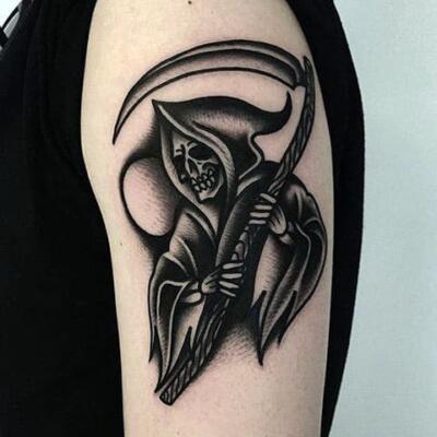 tattoo of death with a scythe (2)