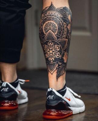 tattoo on the shin (1)