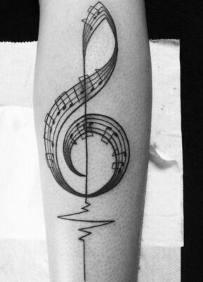 tattoo violin key 63